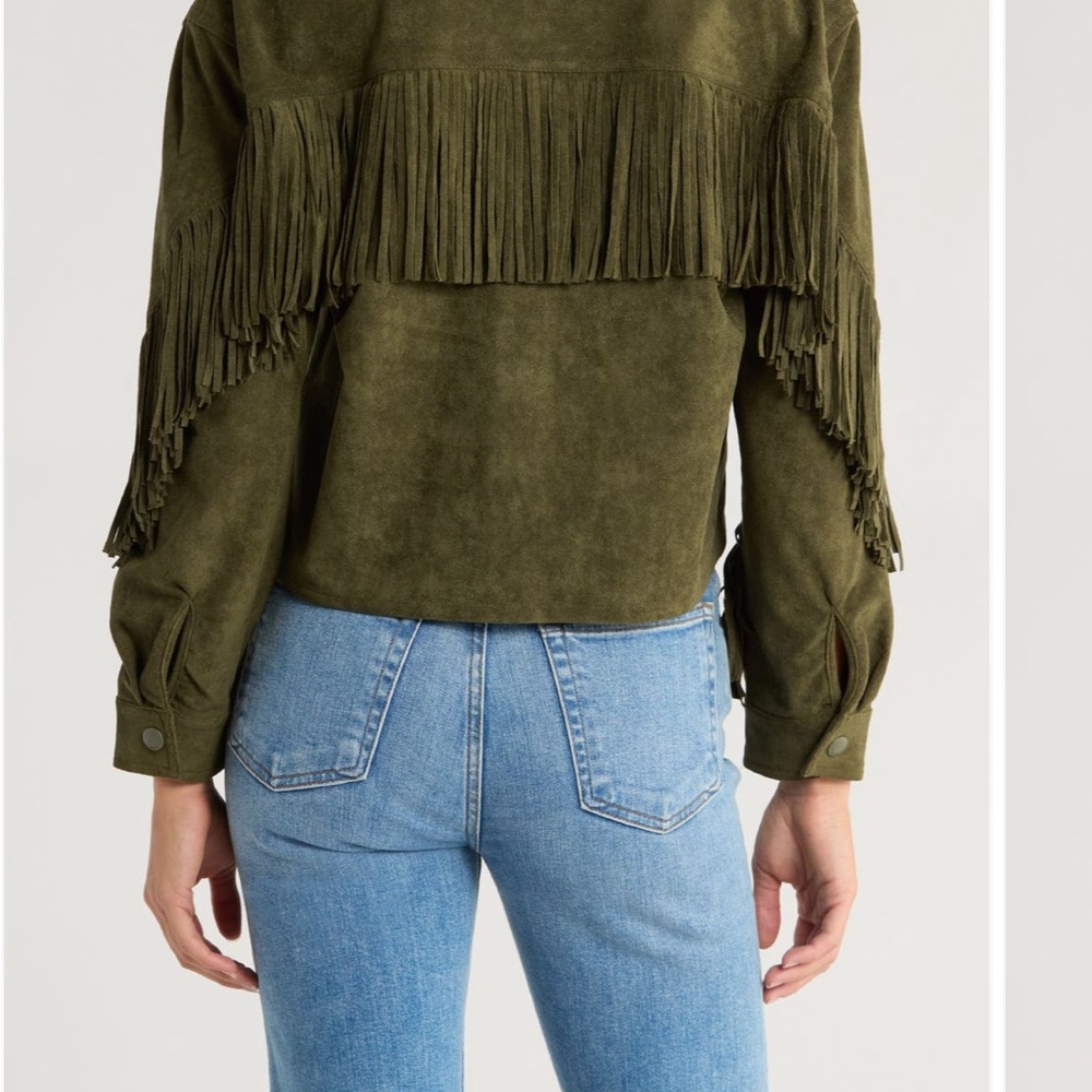 Cream Fringe Button-Up Jacket - Picture 6 of 6